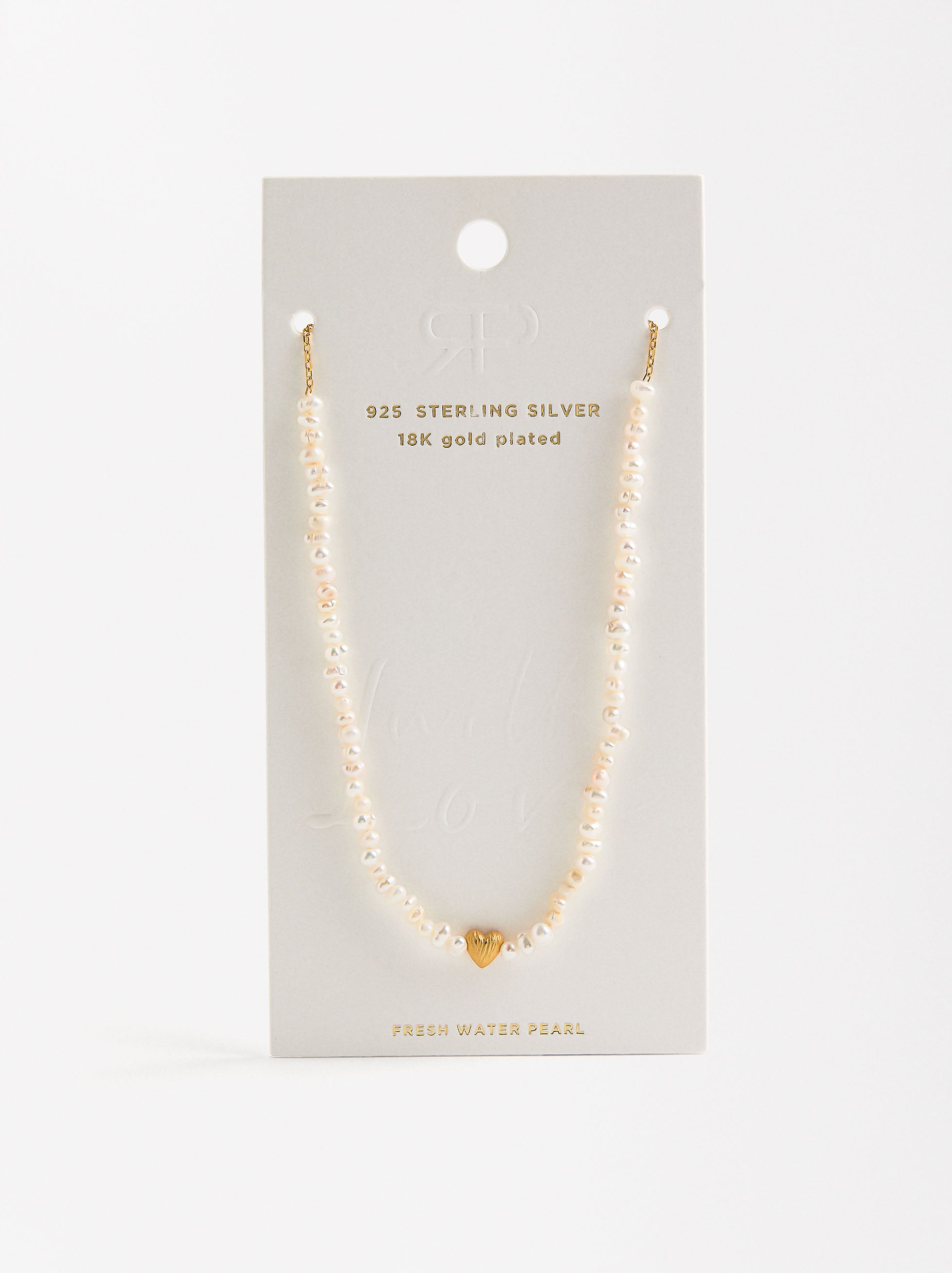 Collar Con Perlas De Agua Dulce - Plata De Ley 925