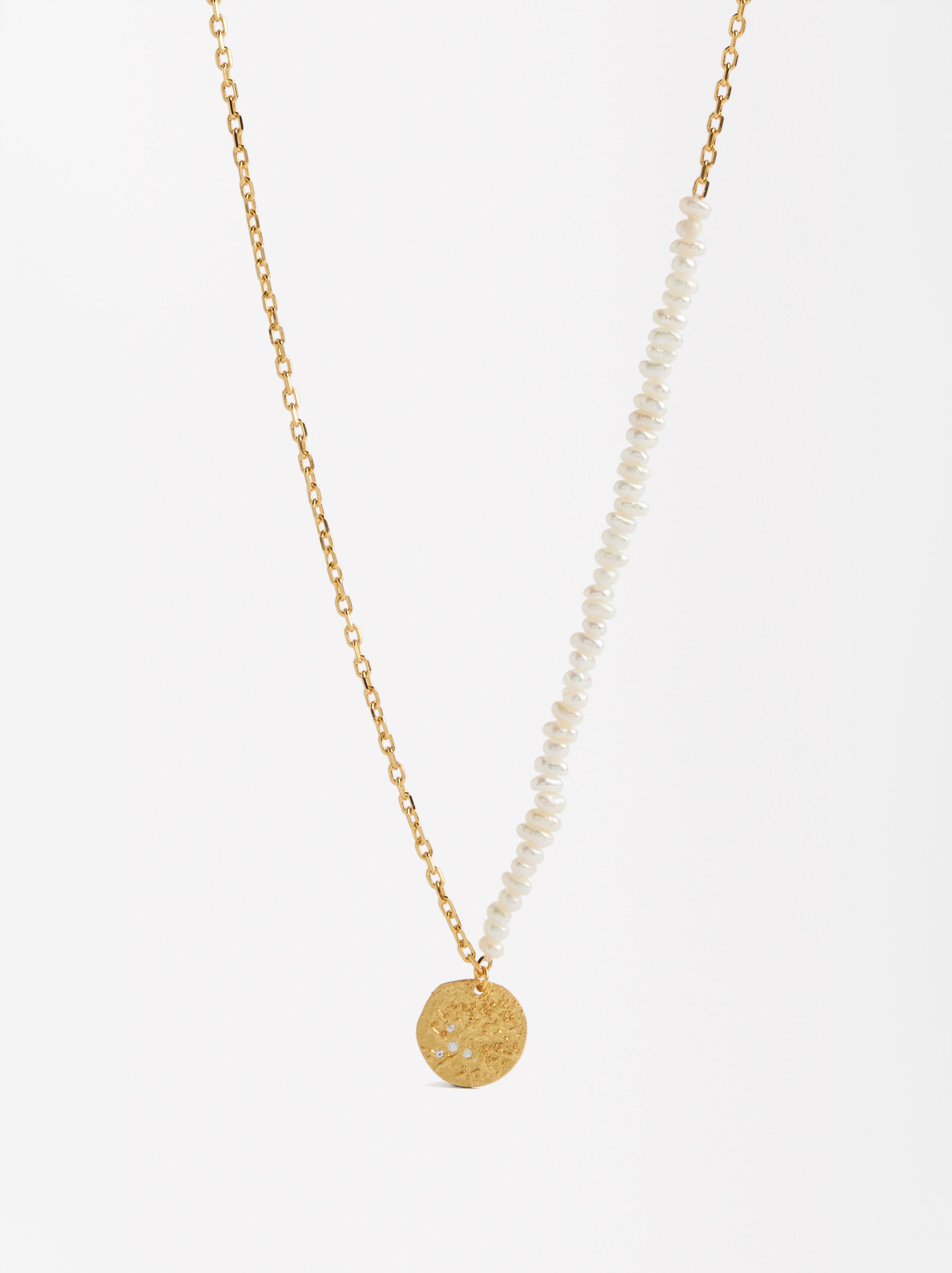 Collar Con Perlas De Agua Dulce - Plata De Ley 925
