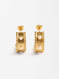 Aretes Con Perlas De Agua Dulce - Plata De Ley 925