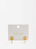 Aretes Cortos Con Perlas De Agua Dulce - Plata De Ley 925