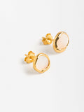 Aretes Ovalados Con Perlas De Agua Dulce - Plata De Ley 925