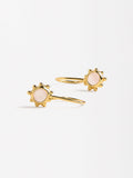 Aretes Cortos Con Piedras - Plata De Ley 925