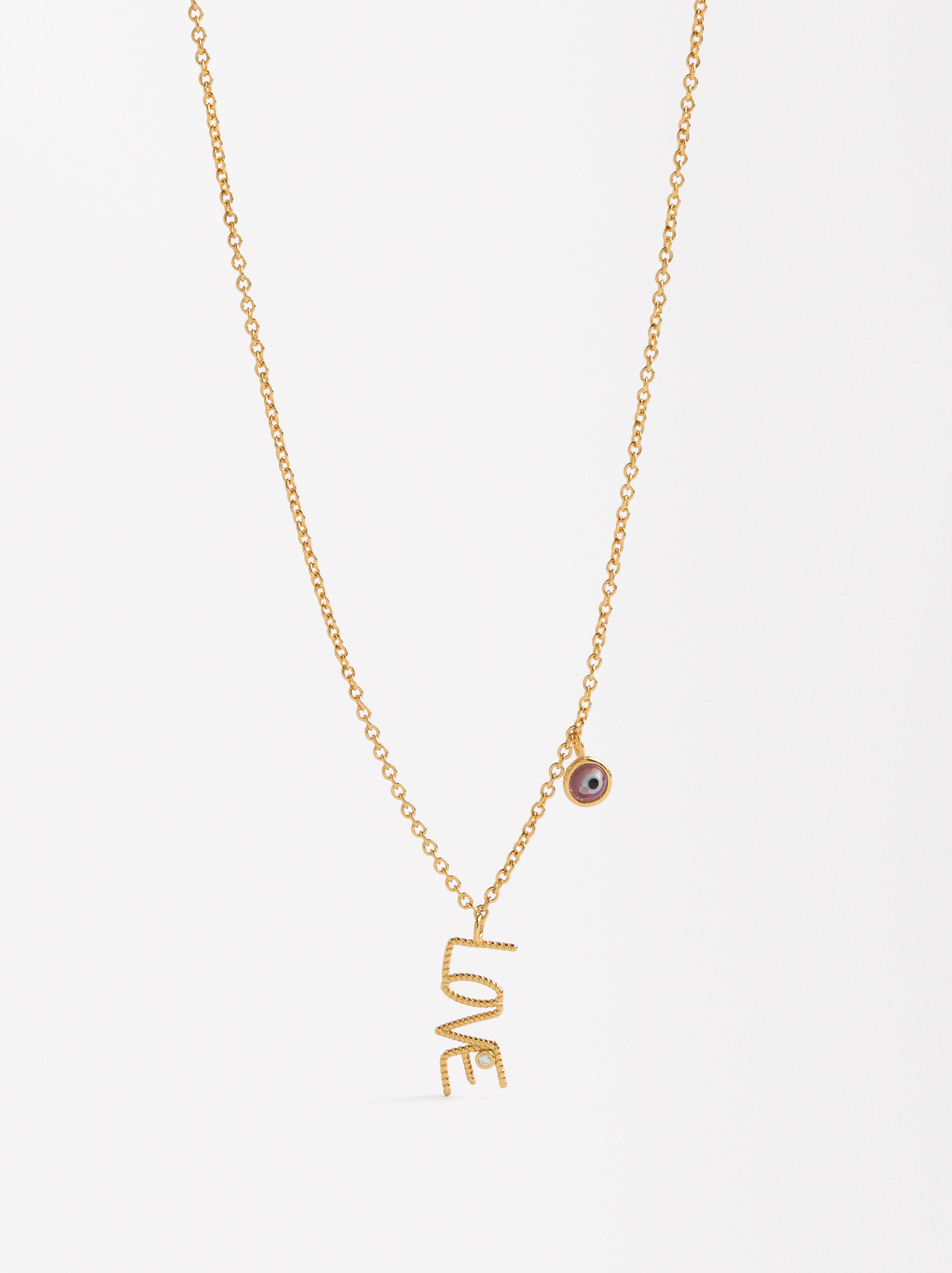 Collar Corto Amor - Plata De Ley 925