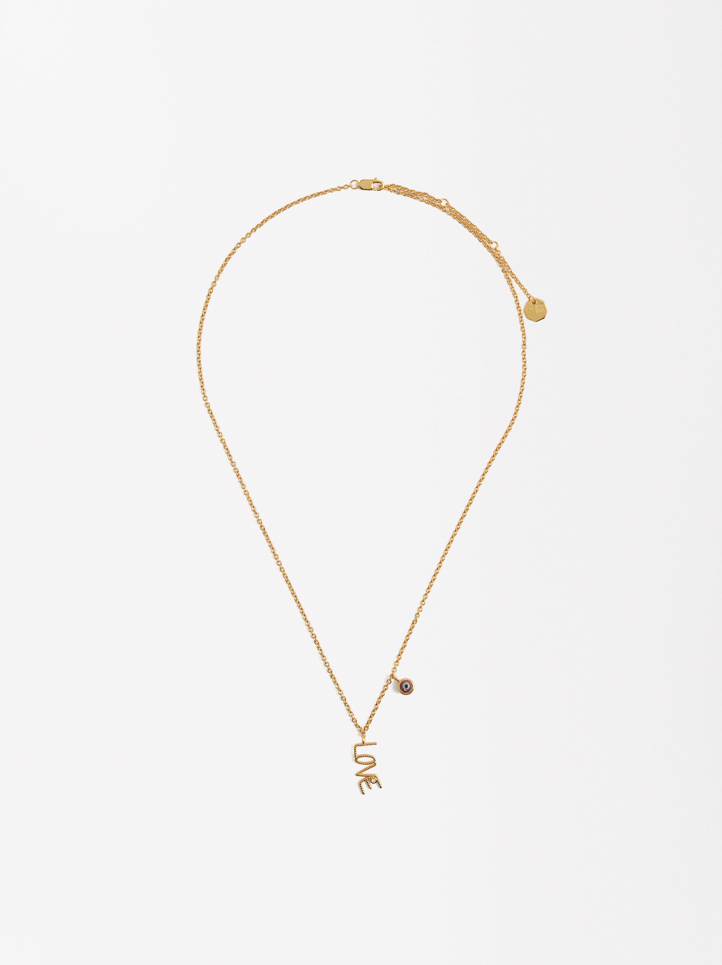 Collar Corto Amor - Plata De Ley 925