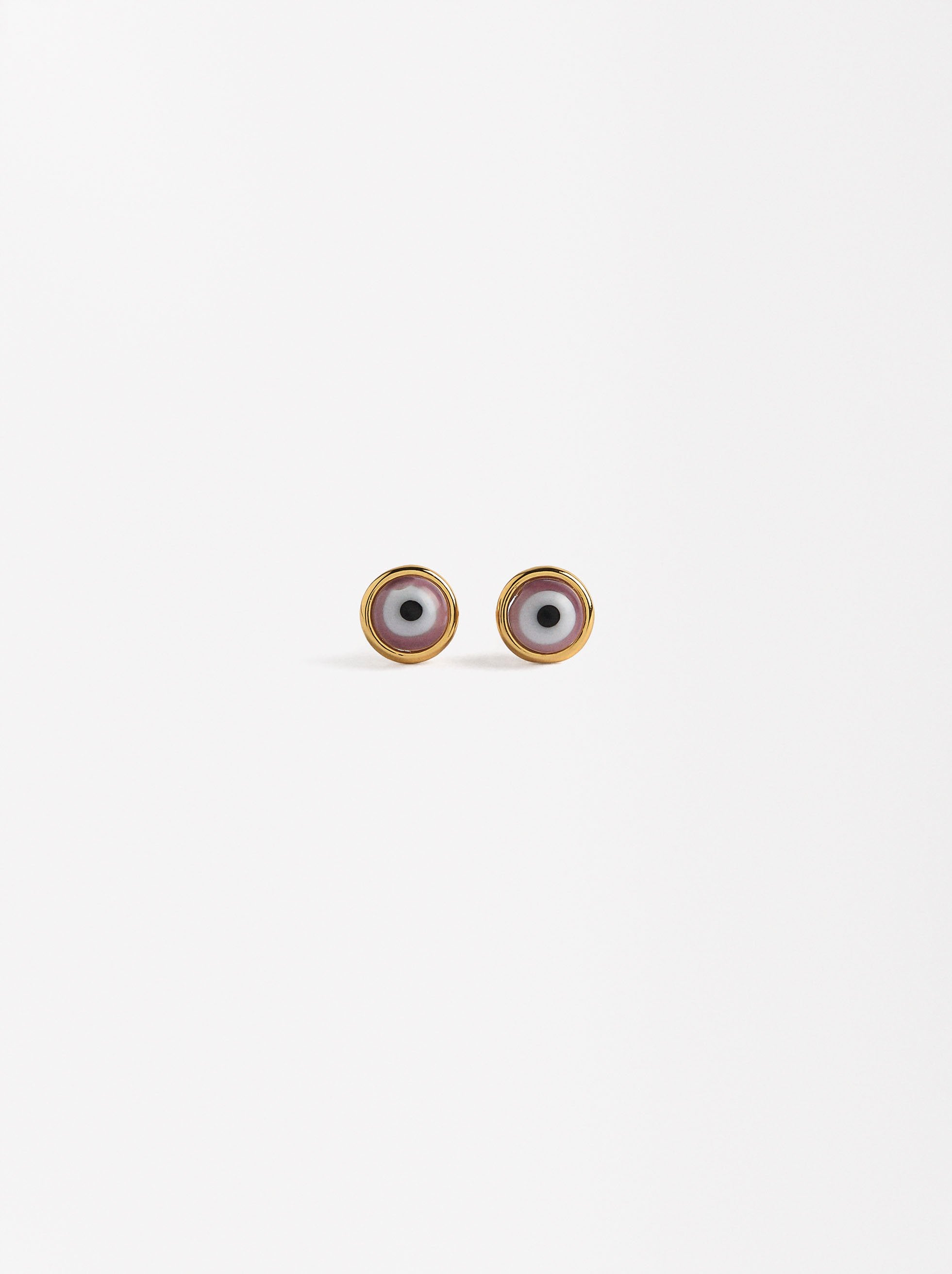 Aretes De Ojo - Plata De Ley 925
