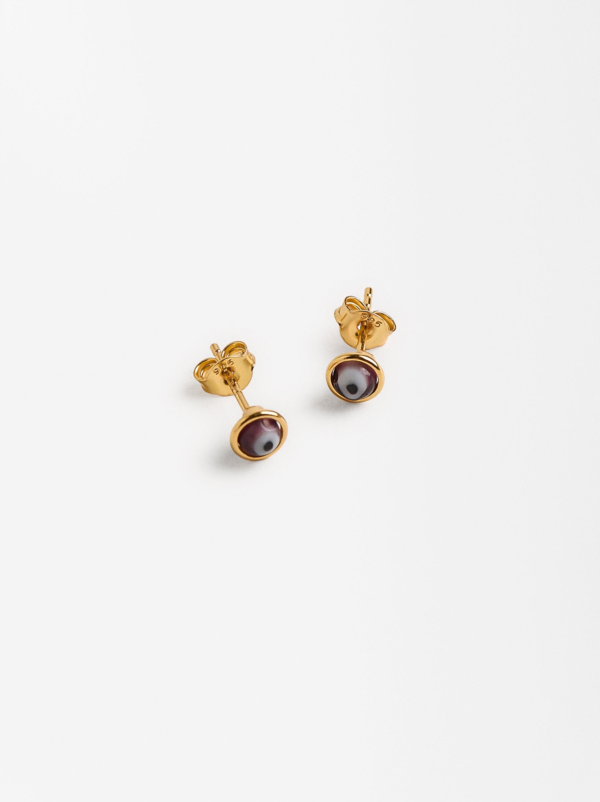 Aretes De Ojo - Plata De Ley 925