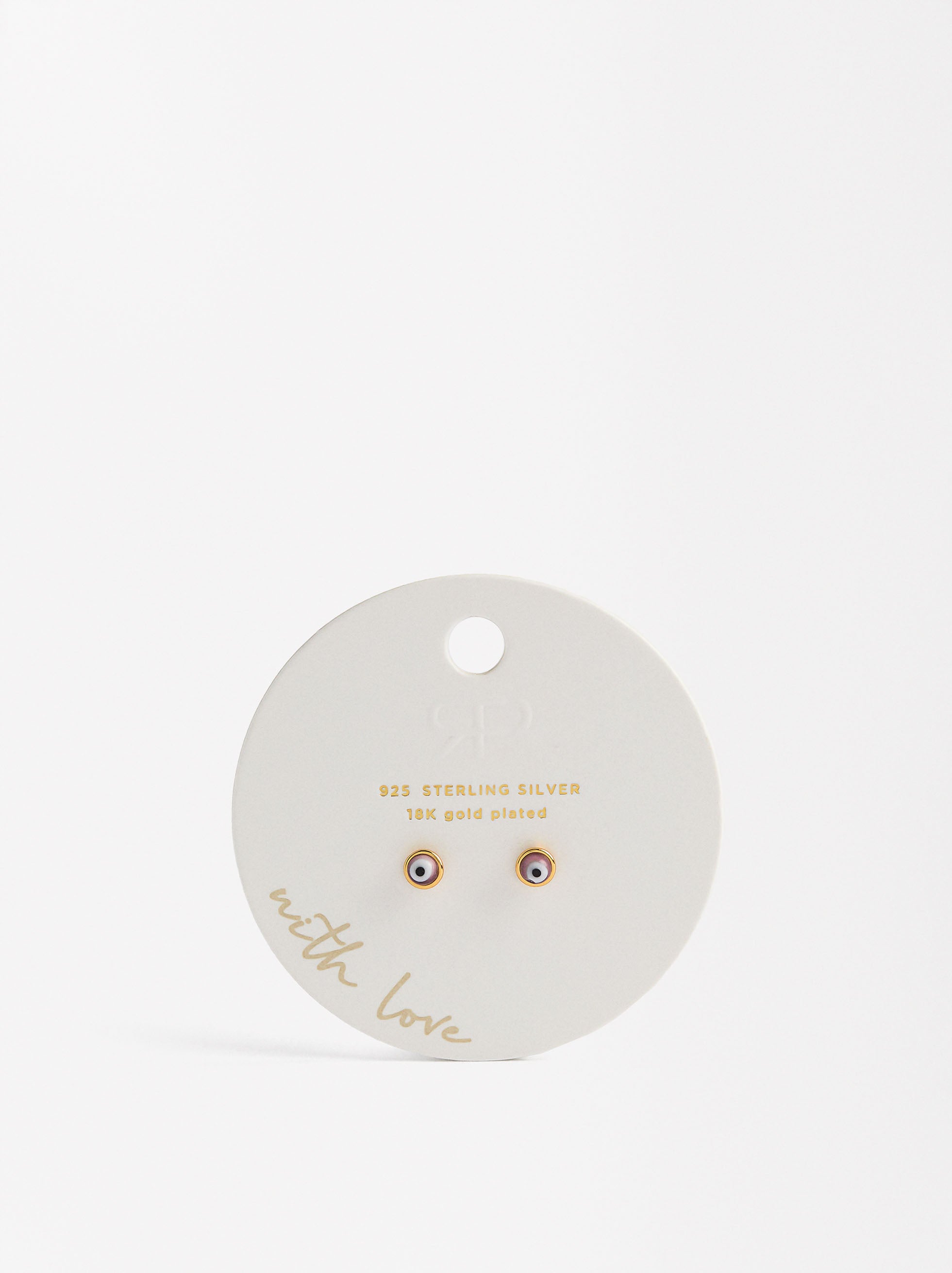 Aretes De Ojo - Plata De Ley 925