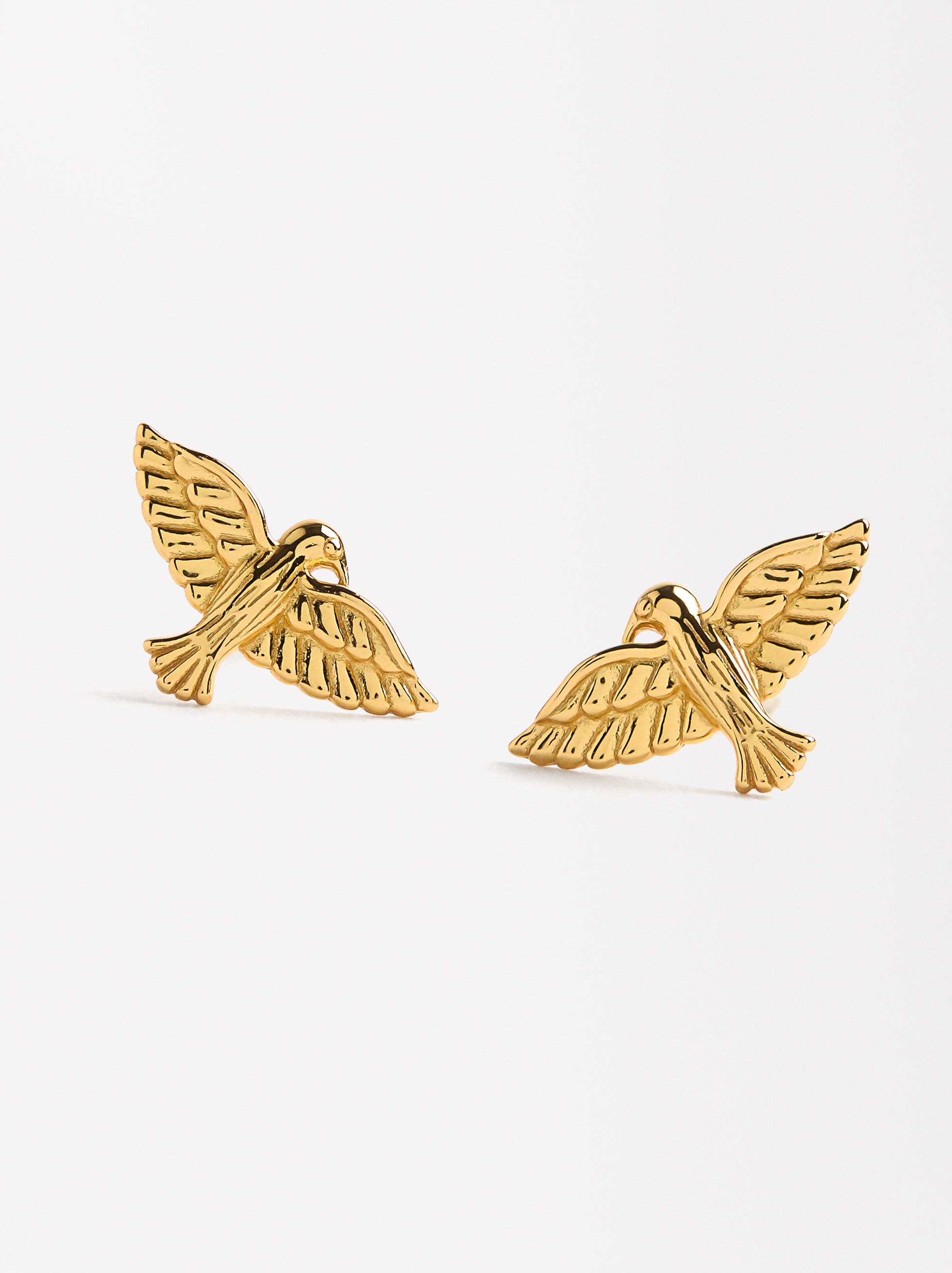 Aretes De Paloma - Plata De Ley 925