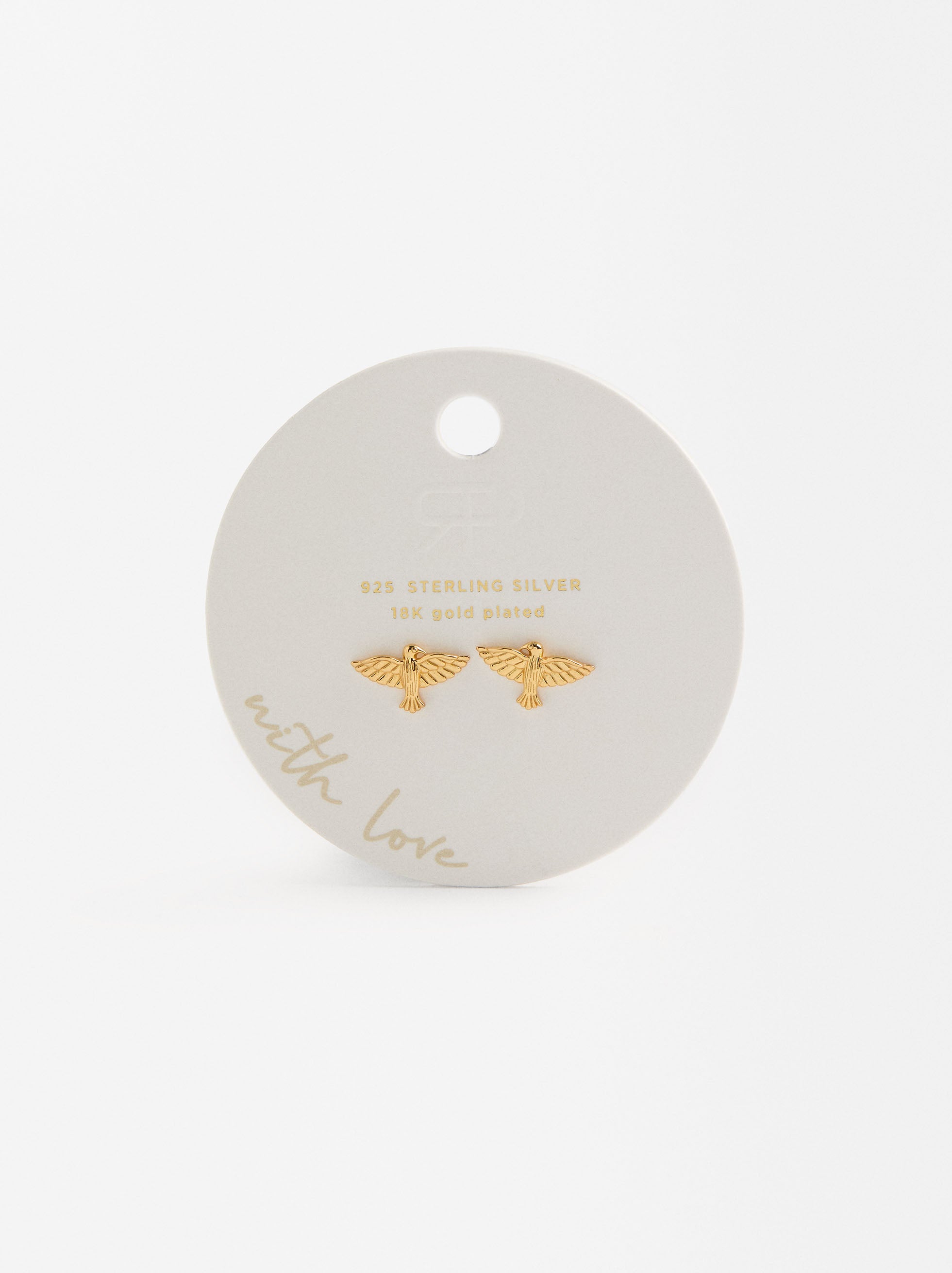 Aretes De Paloma - Plata De Ley 925