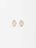 Aretes De Mano De Fátima - Plata De Ley 925
