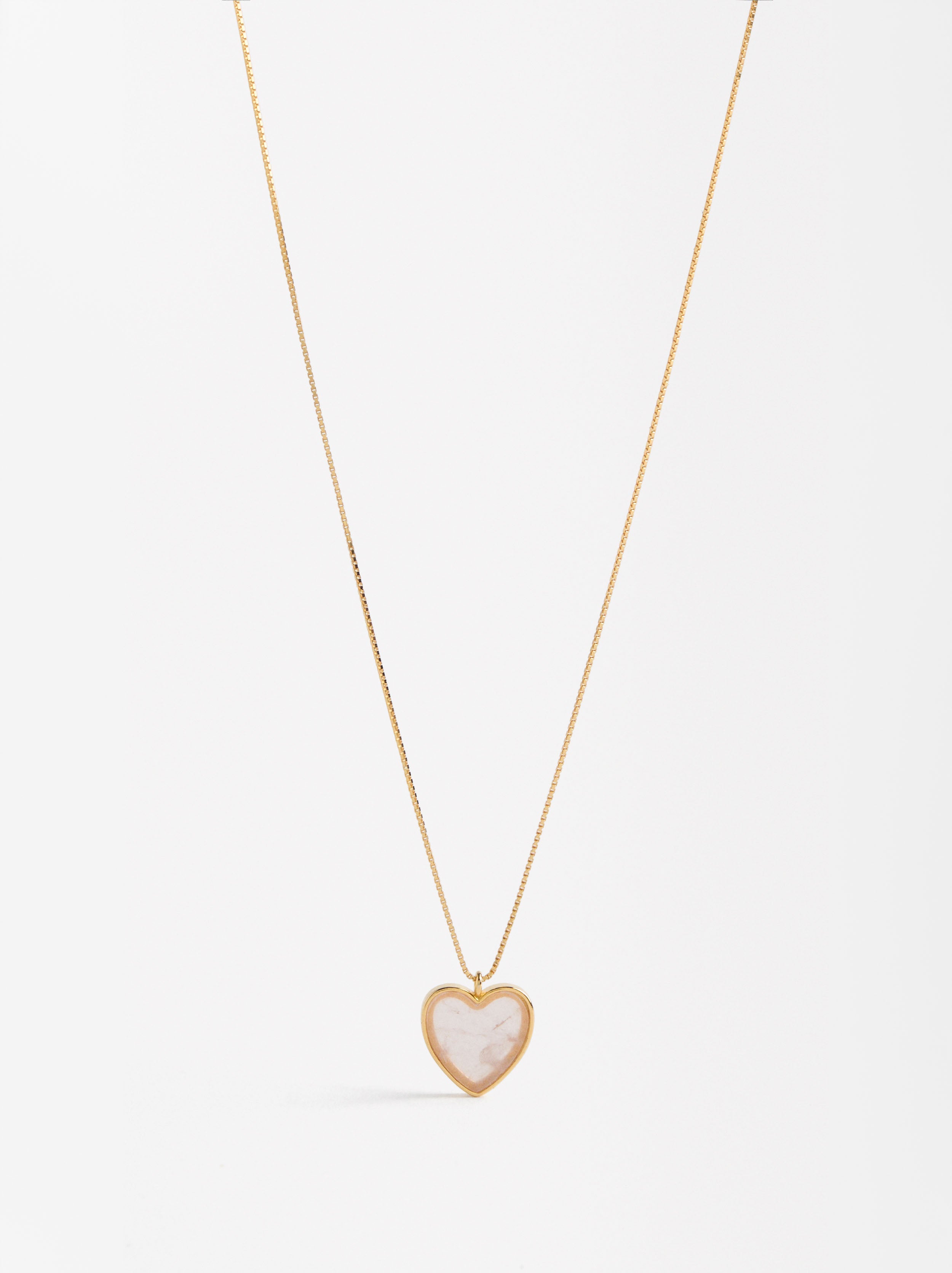 Collar Corto Piedra De Corazón - Plata De Ley 925