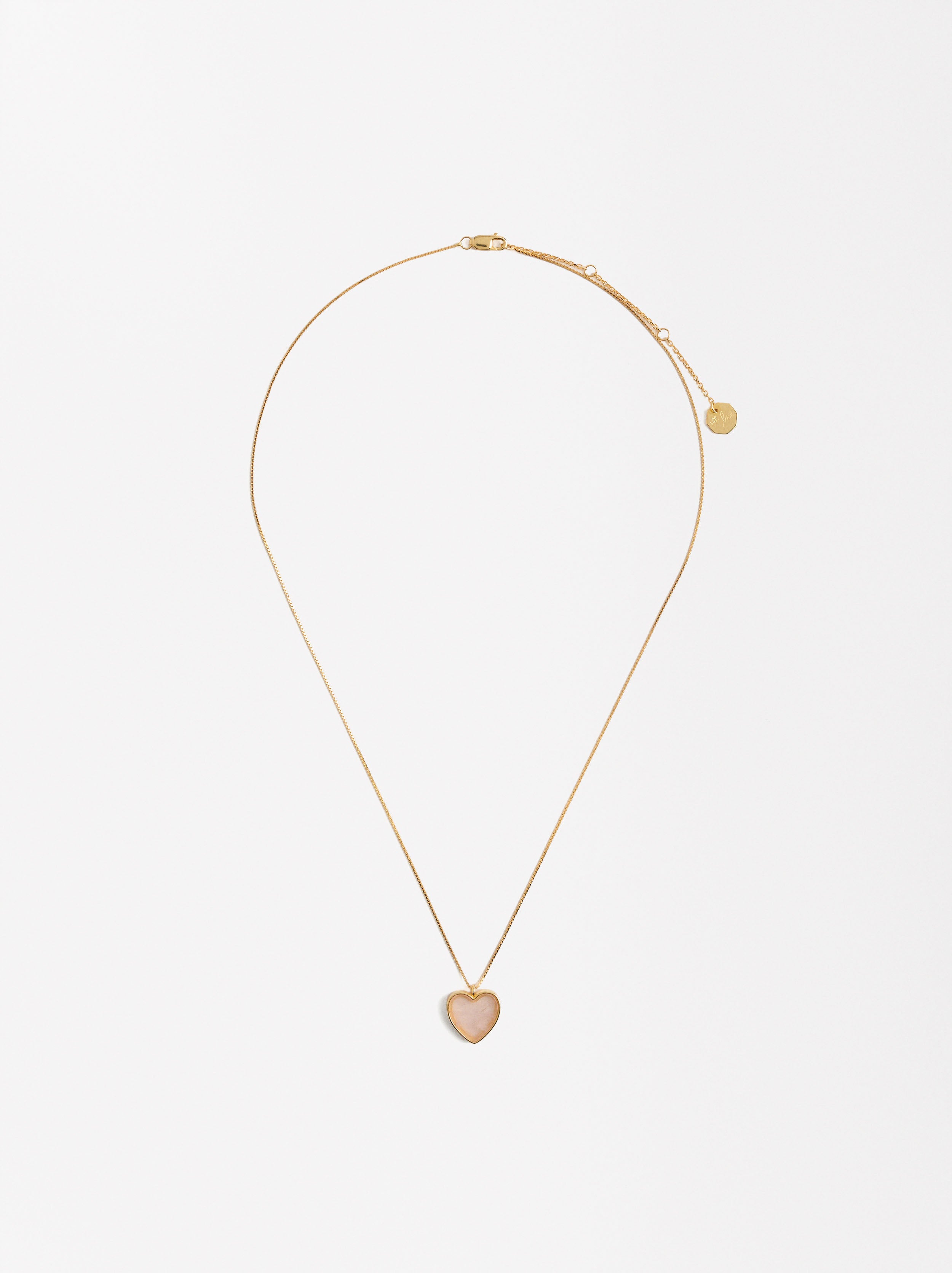 Collar Corto Piedra De Corazón - Plata De Ley 925