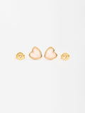 Aretes De Corazones - Plata De Ley 925
