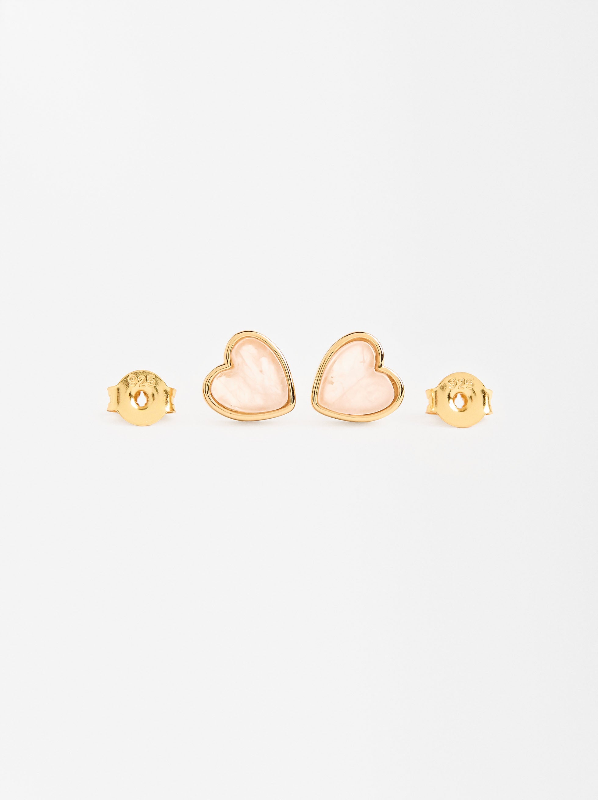 Aros De Corazones - Plata De Ley 925