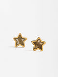 Aretes De Estrella - Plata De Ley 925