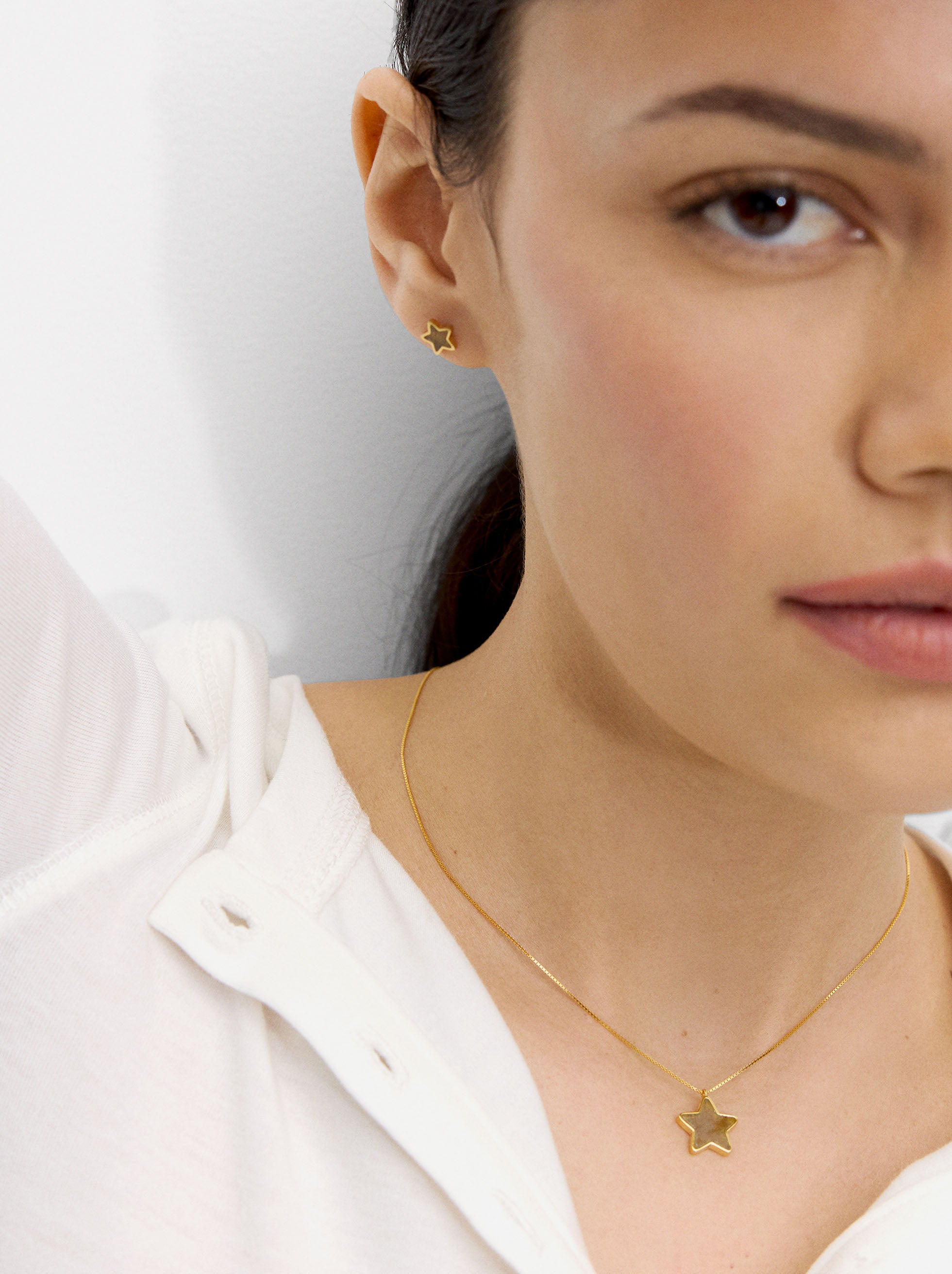 Aretes De Estrella - Plata De Ley 925