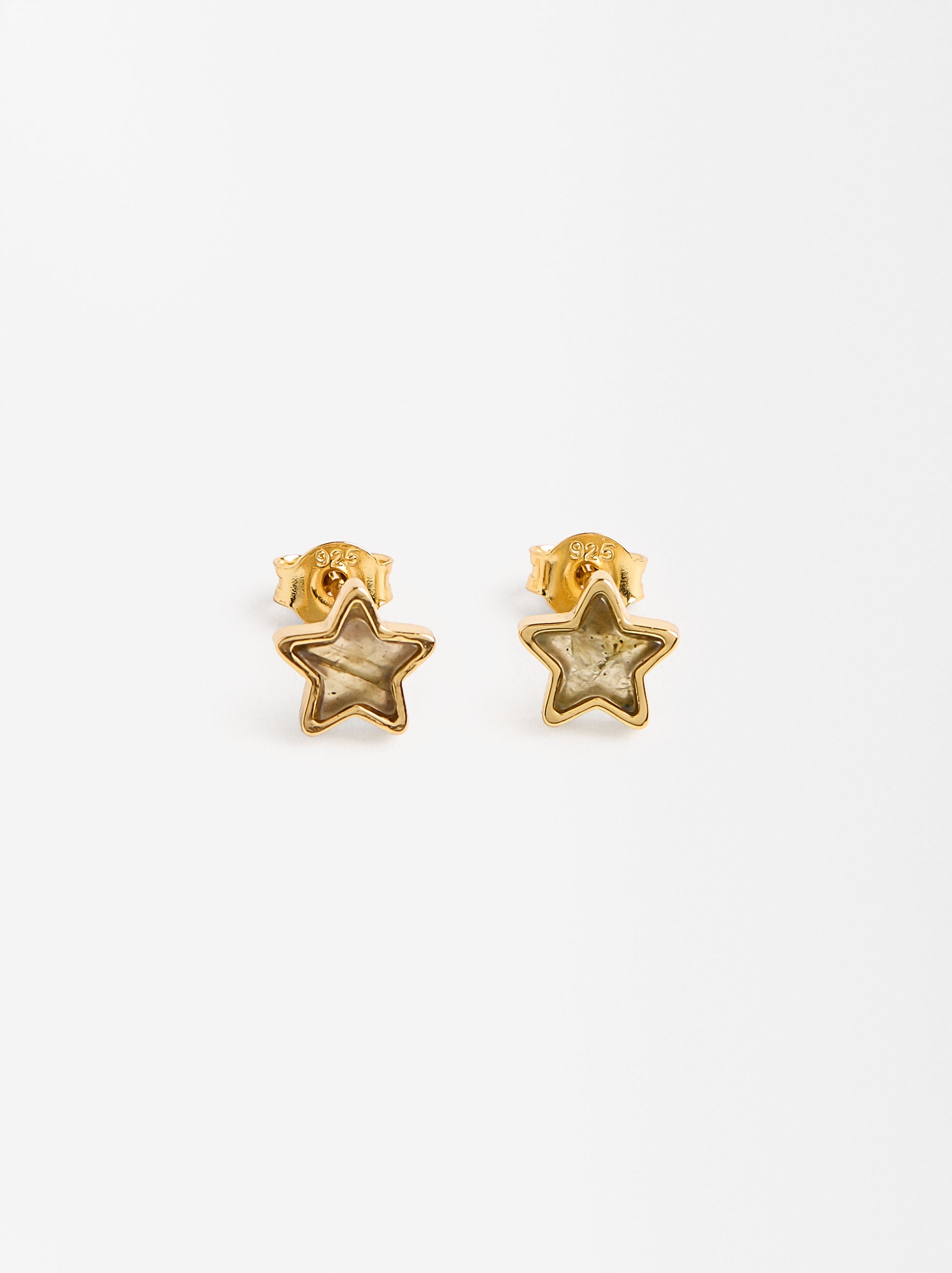Aretes De Estrella - Plata De Ley 925