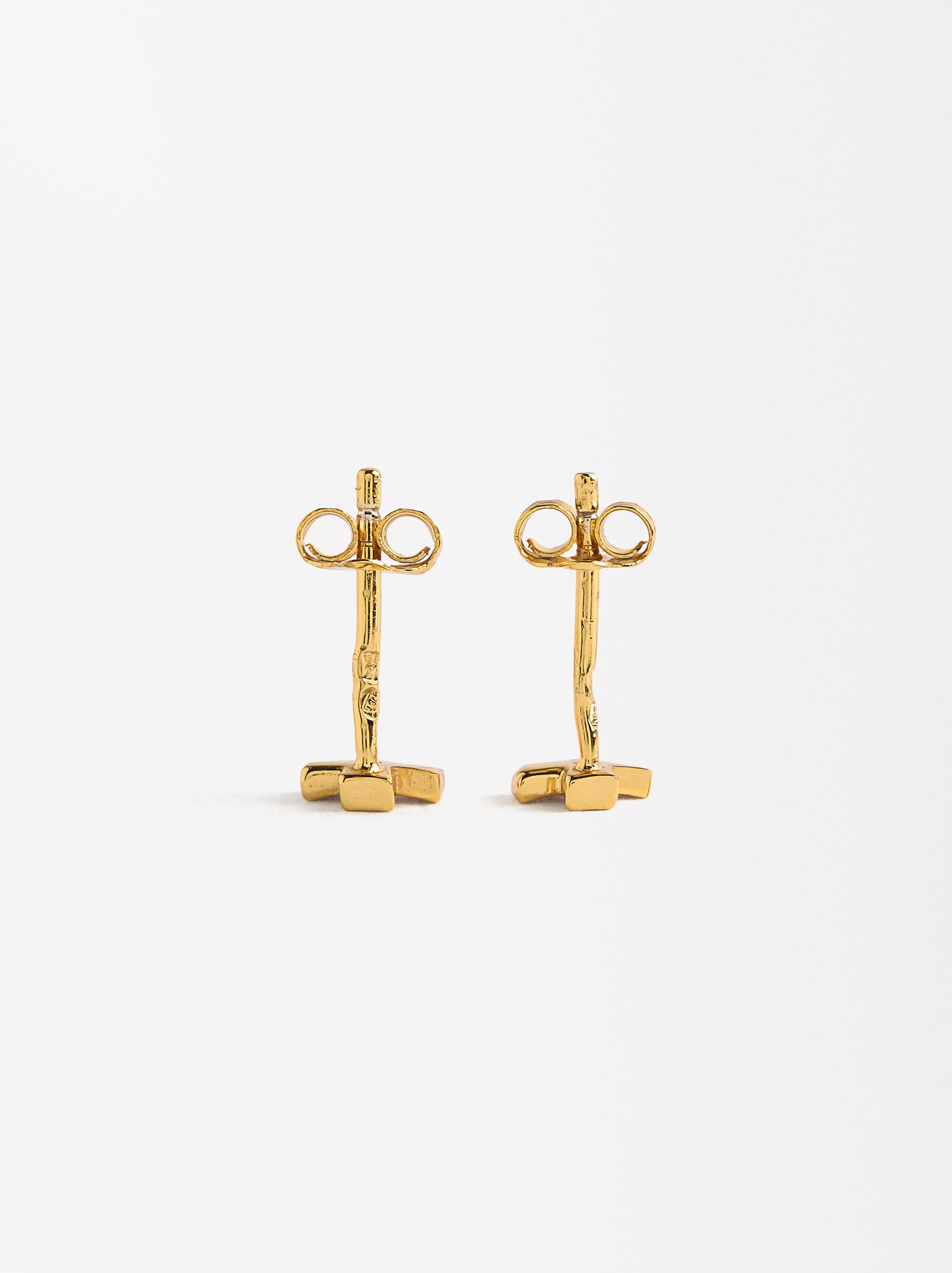 Aretes Cruz Con Circonitas - Plata De Ley 925