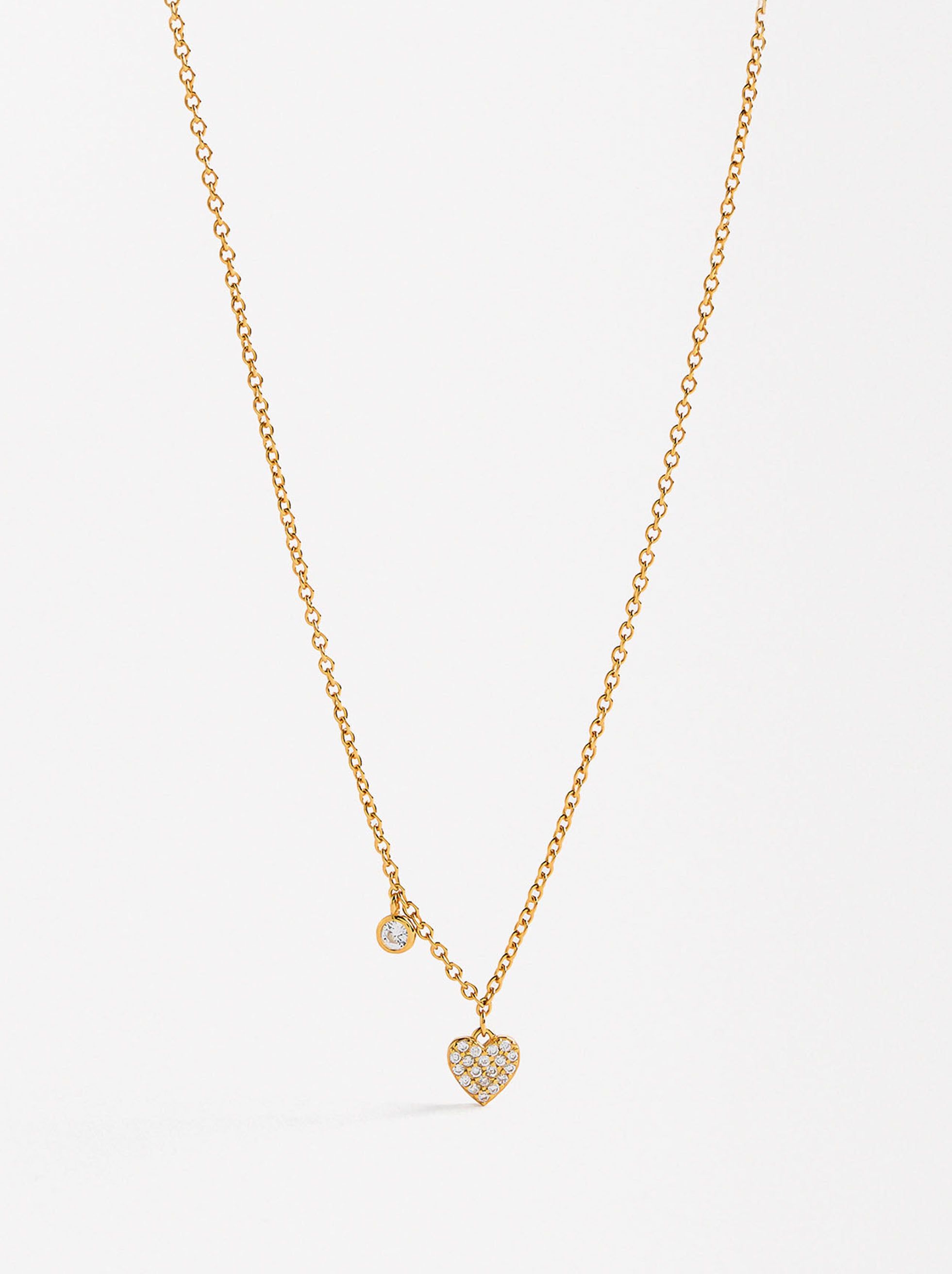 Collar Corto Con Circonitas - Plata De Ley 925