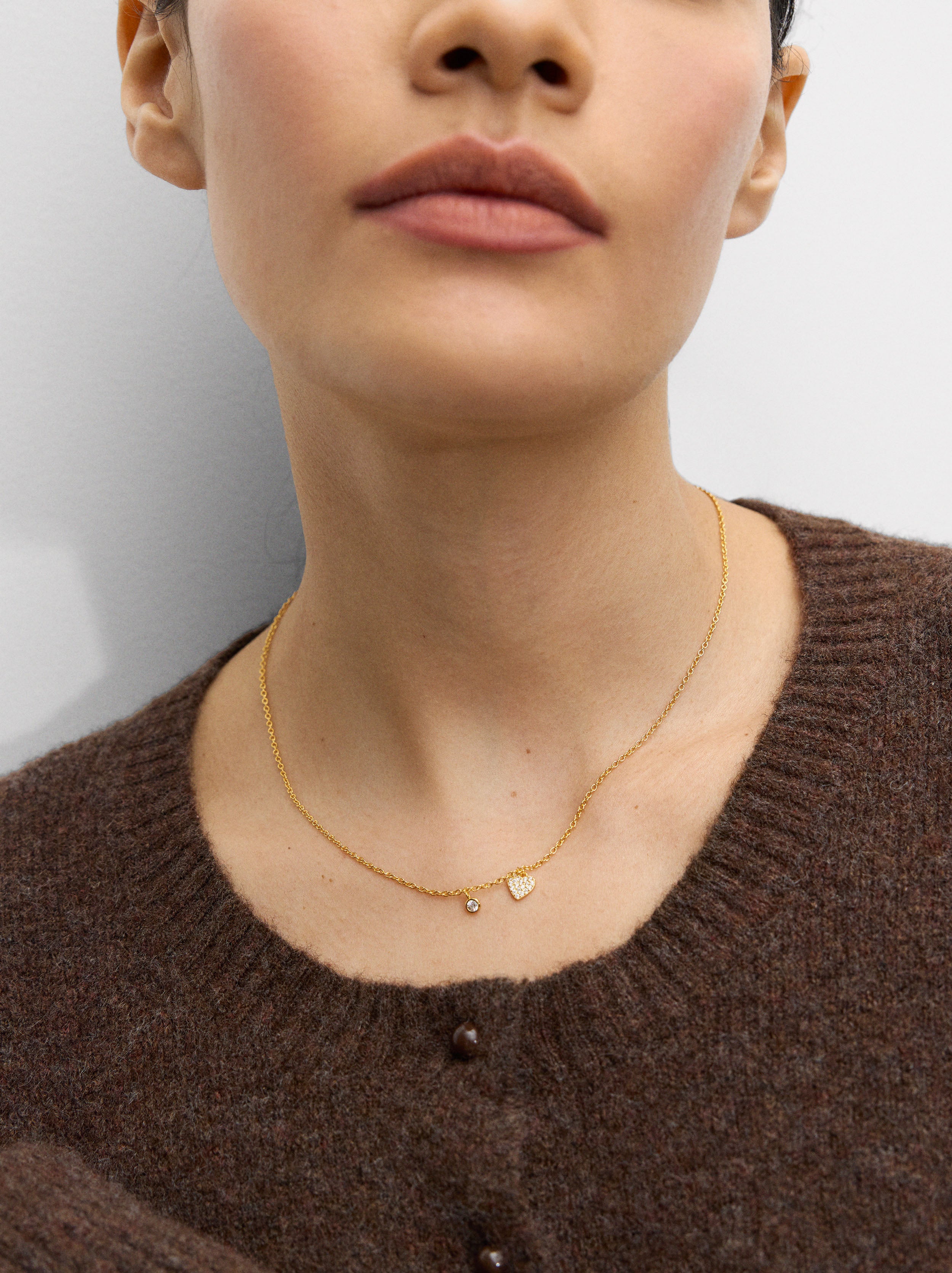 Collar Corto Con Circonitas - Plata De Ley 925