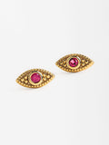 Aretes Ojos Con Circonitas - Plata De Ley 925