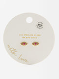 Aretes Ojos Con Circonitas - Plata De Ley 925
