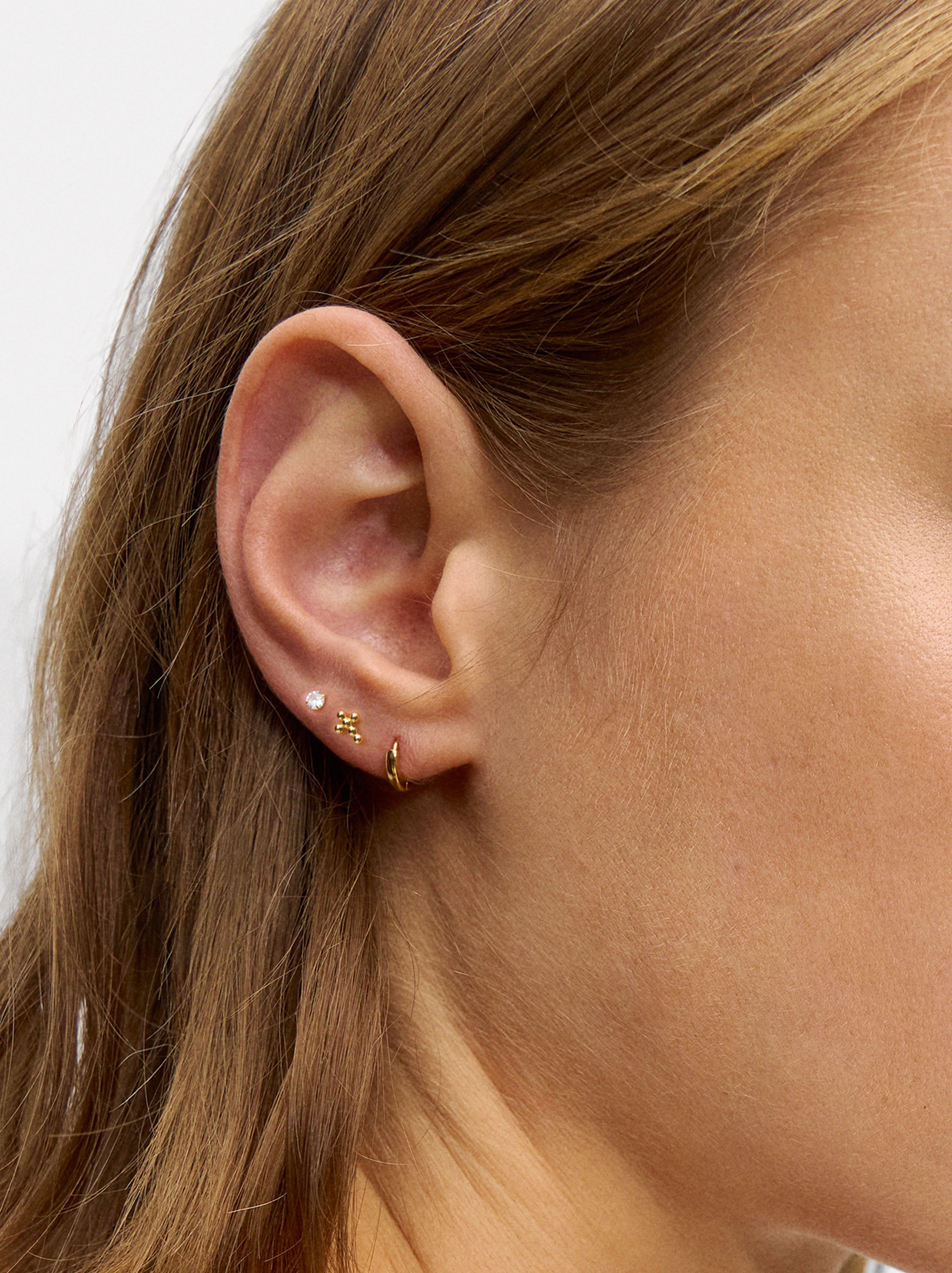 Set De Aretes Circonitas - Plata De Ley 925