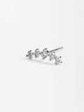 Pendiente Individual Con Circonitas - Plata De Ley 925