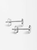 Aretes Flor Con Circonitas - Plata De Ley 925