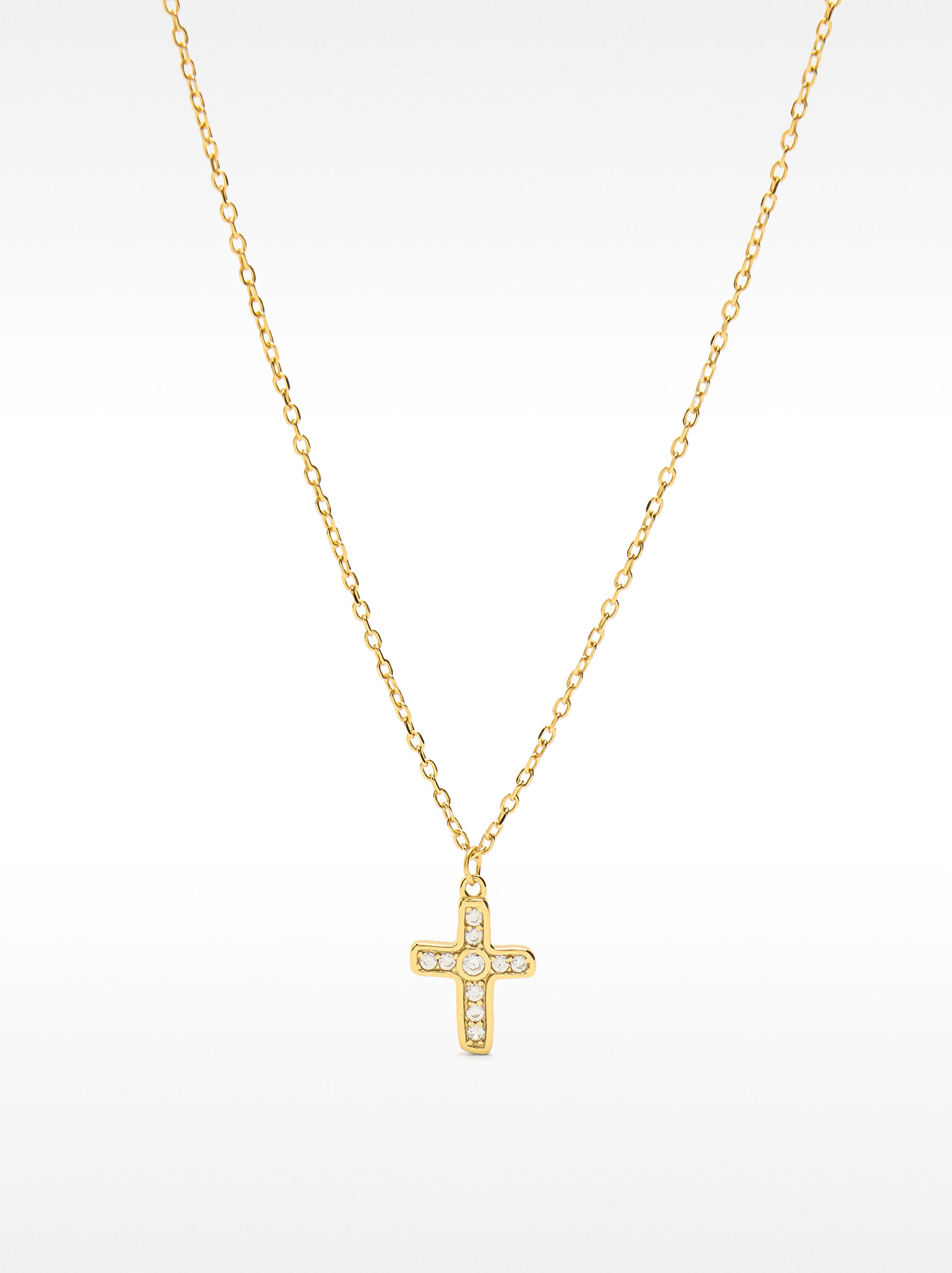 Collar Pendiente Cruz - Plata De Ley 925