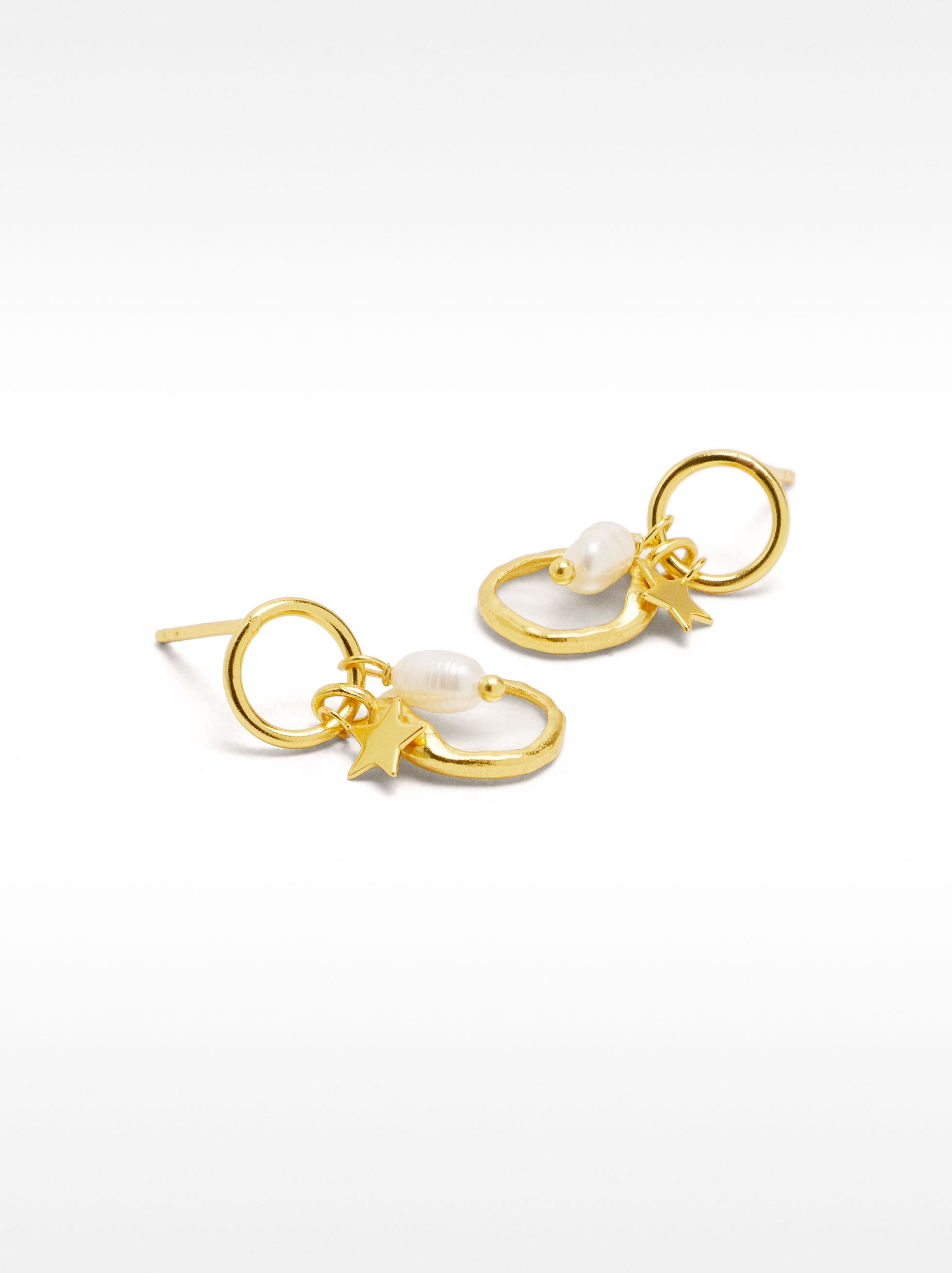 Aretes Con Perlas - Plata De Ley 925