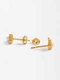 Aretes Cruz Con Perlas - Plata De Ley 925