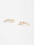 Aretes De Perlas De Agua Dulce - Plata De Ley 925