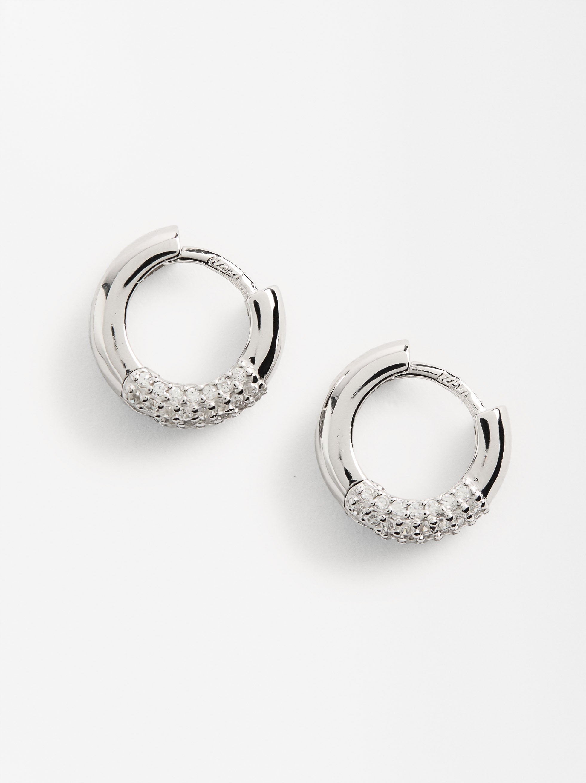 Aretes Con Circonitas - Plata De Ley 925