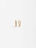 Aretes Cortos Con Circonias - Plata De Ley 925