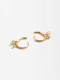 Aretes Cortos Con Circonias - Plata De Ley 925