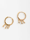 Aretes Cortos Con Circonias - Plata De Ley 925