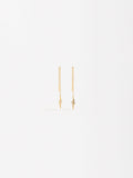 Aretes Largos Rayo - Plata De Ley 925