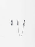Aretes Con Circonias - Plata De Ley 925
