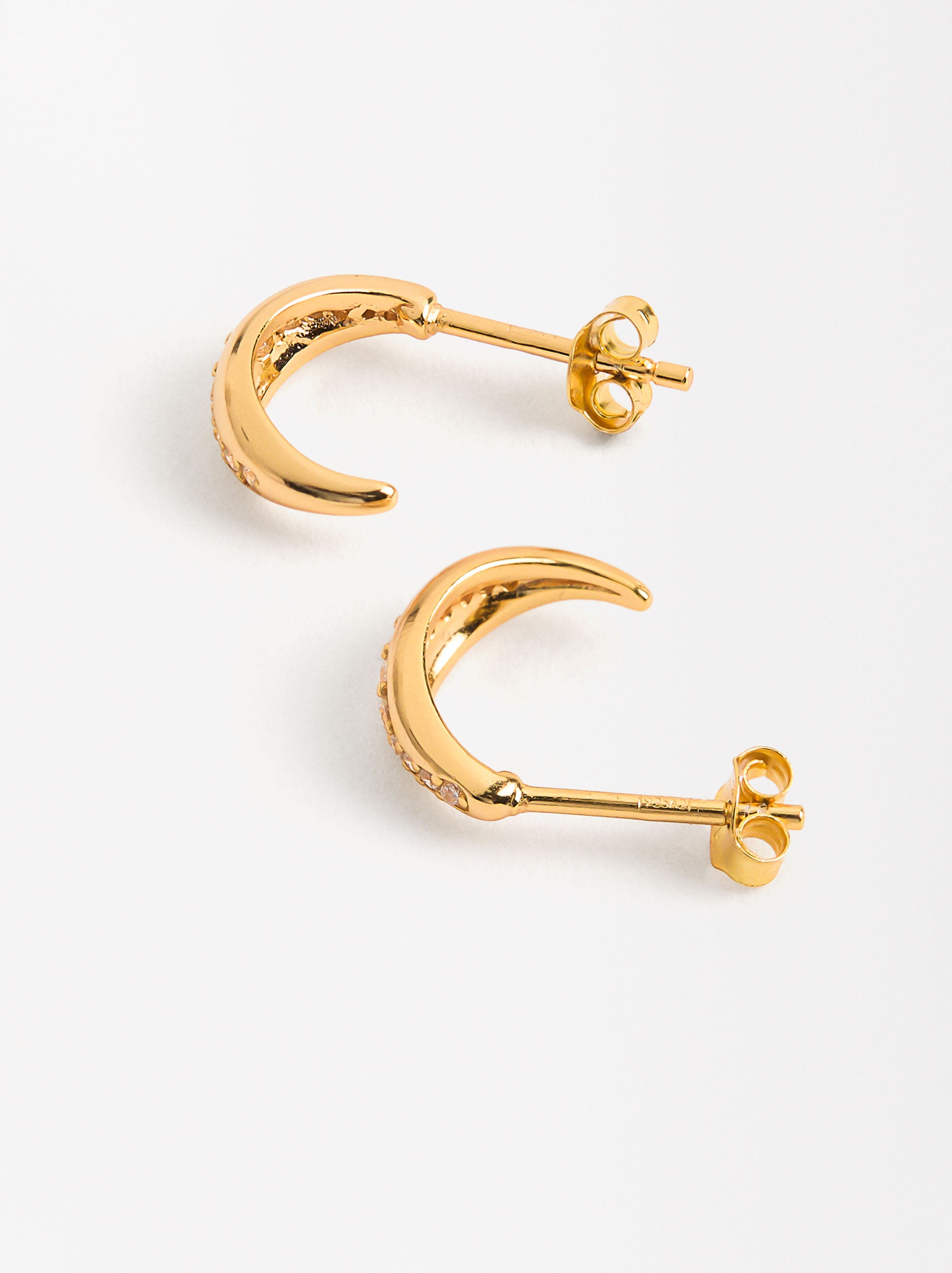 Aretes Con Circonias - Plata De Ley 925