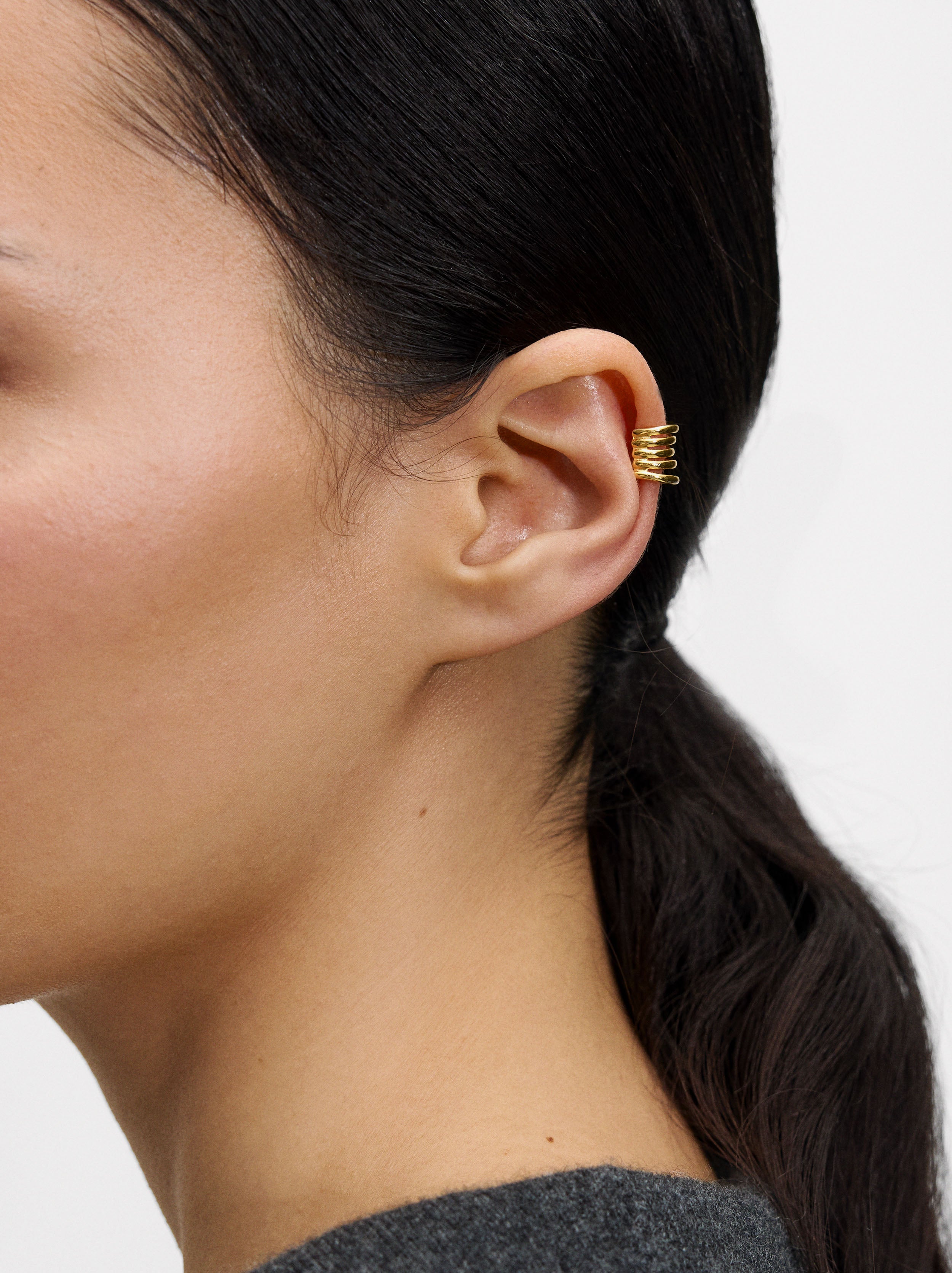 Earcuff Efecto Multiaro - Plata De Ley 925