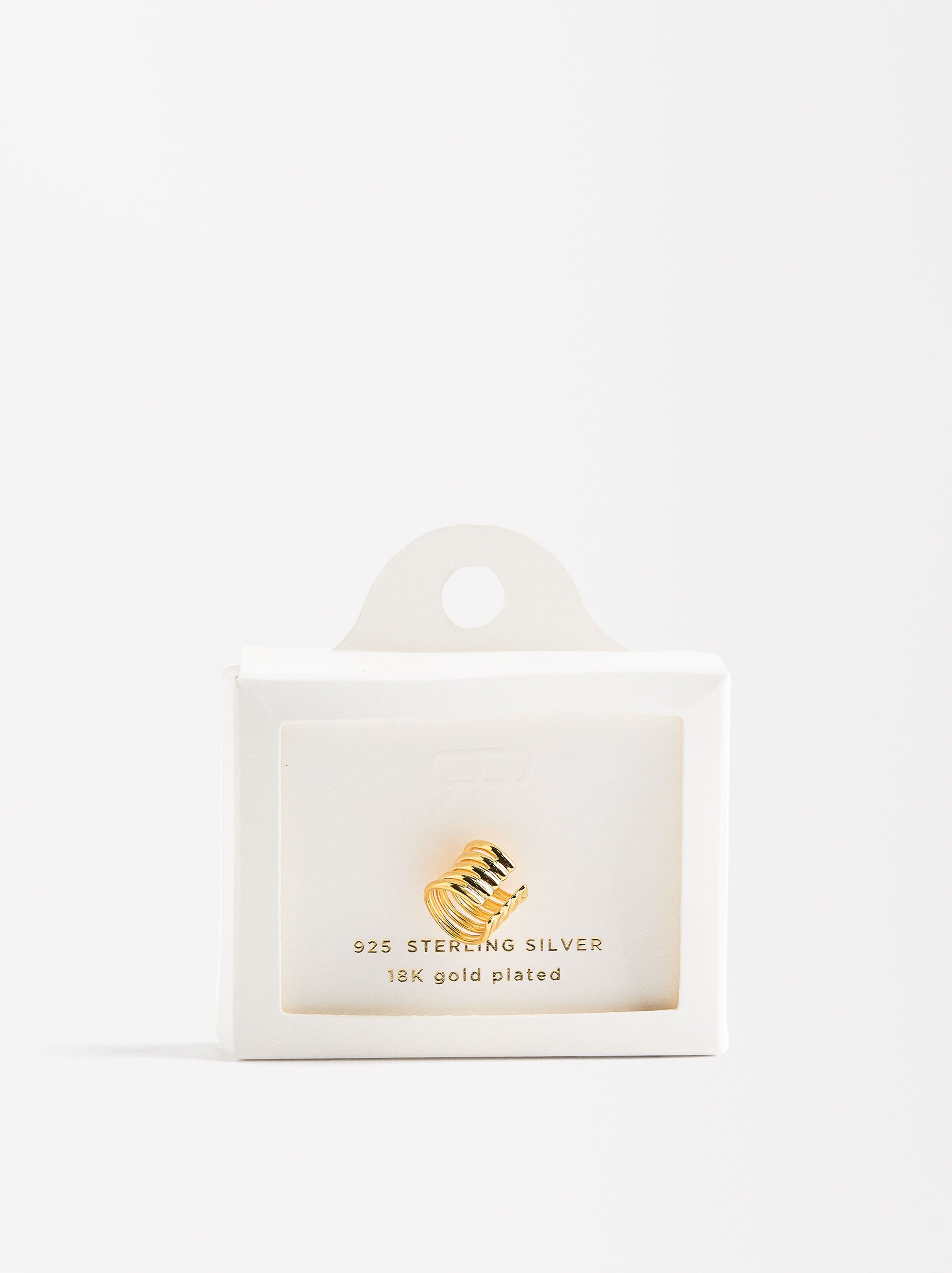 Earcuff Efecto Multiaro - Plata De Ley 925