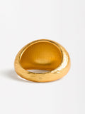 Anillo Redondeado Efecto Martillado - Plata De Ley 925