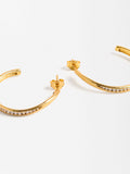 Aretes Irregulares Con Circonias - Plata De Ley 925