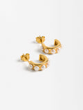 Aretes Cortos Con Perlas - Plata De Ley 925
