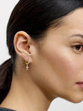 Aretes Cruz Con Circonias - Plata De Ley 925