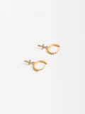 Aretes Cruz Con Circonias - Plata De Ley 925