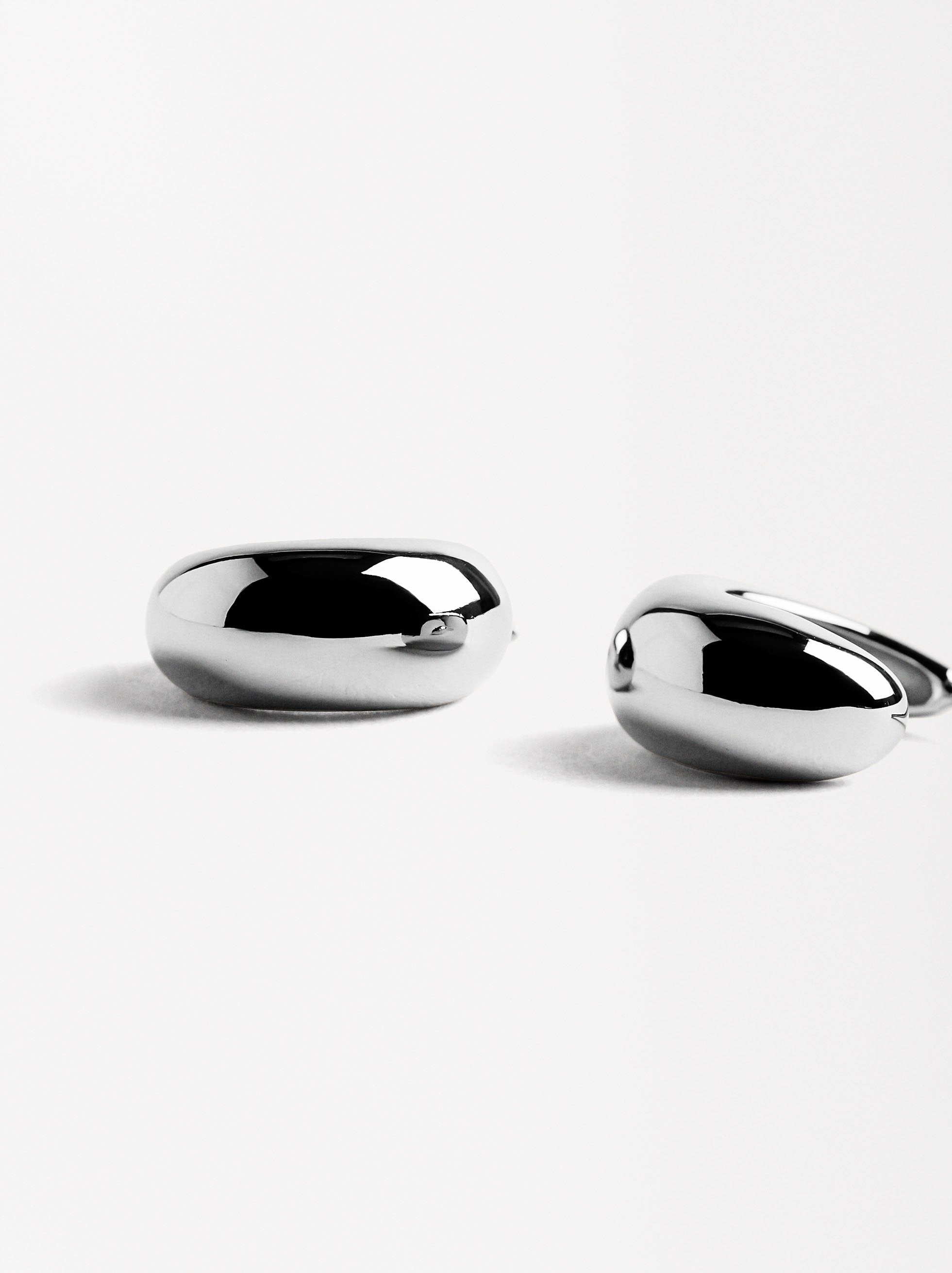 Aretes Ovalados - Plata De Ley 925