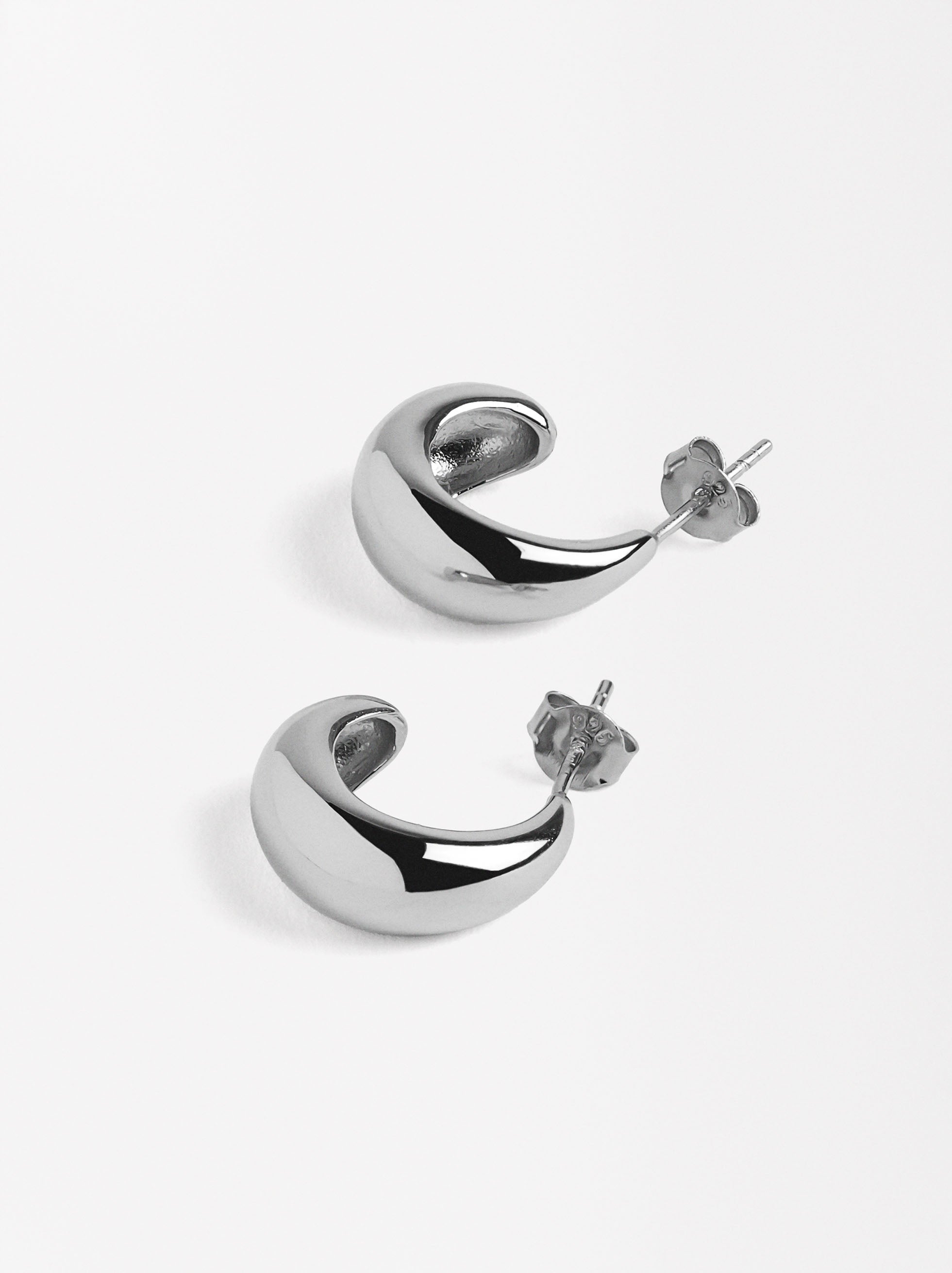 Aretes Ovalados - Plata De Ley 925
