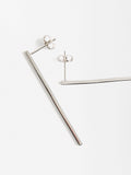 Aretes Barra - Plata De Ley 925